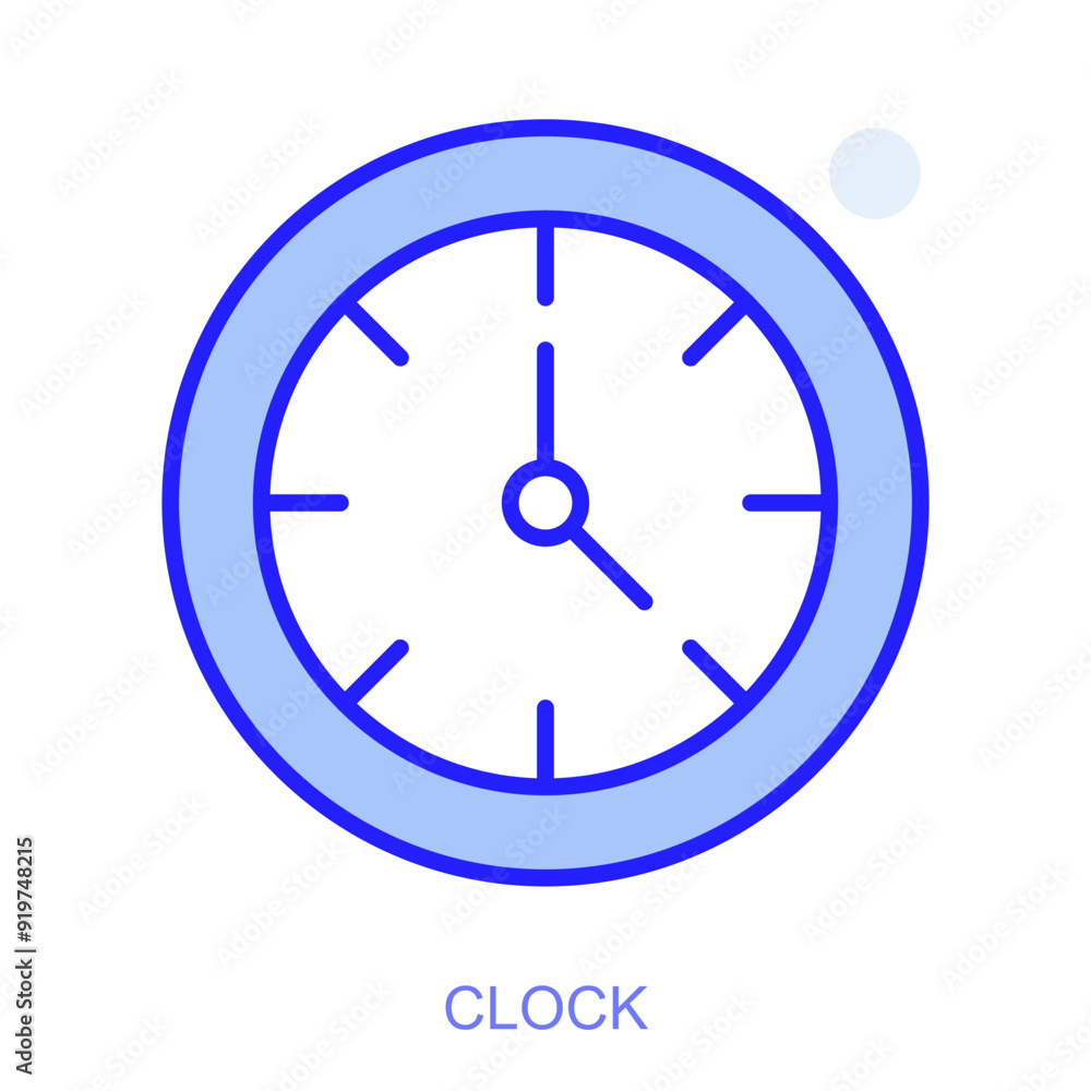 Symbol of a clock. Vector illustration Symbol of a clock. Vector illustration