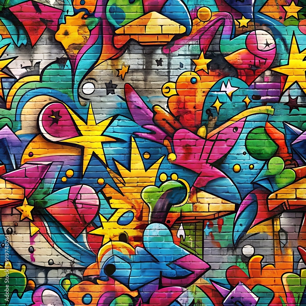 grunge colored graffiti seamless pattern (raster version)
grunge colored graffiti seamless pattern (raster version)