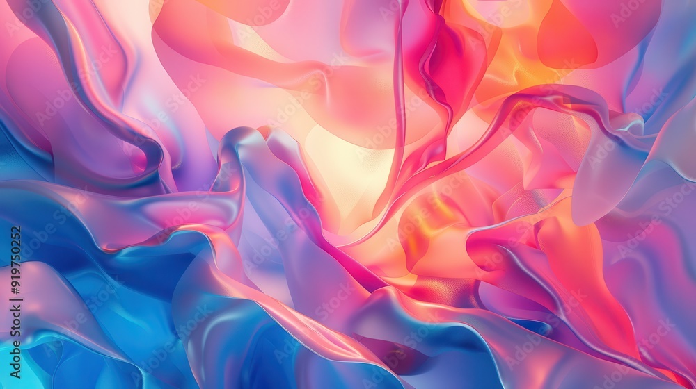 Obraz premium Abstract Colorful Swirling Fabric