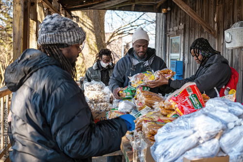 Dedicated Volunteers Bring Hope and Nourishment to Families in Need Through Community Food Distribution Initiative. photo