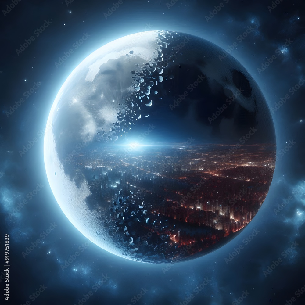 realistic 3d moon in space realistic 3d moon in space