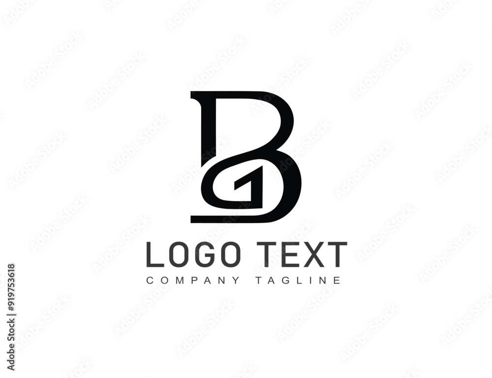 Business corporate B G letter logo design Business corporate B G letter logo design
