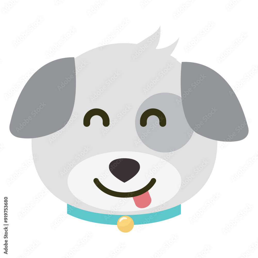 Dog emoji vector isolated on white background. Dog emoji vector isolated on white background.