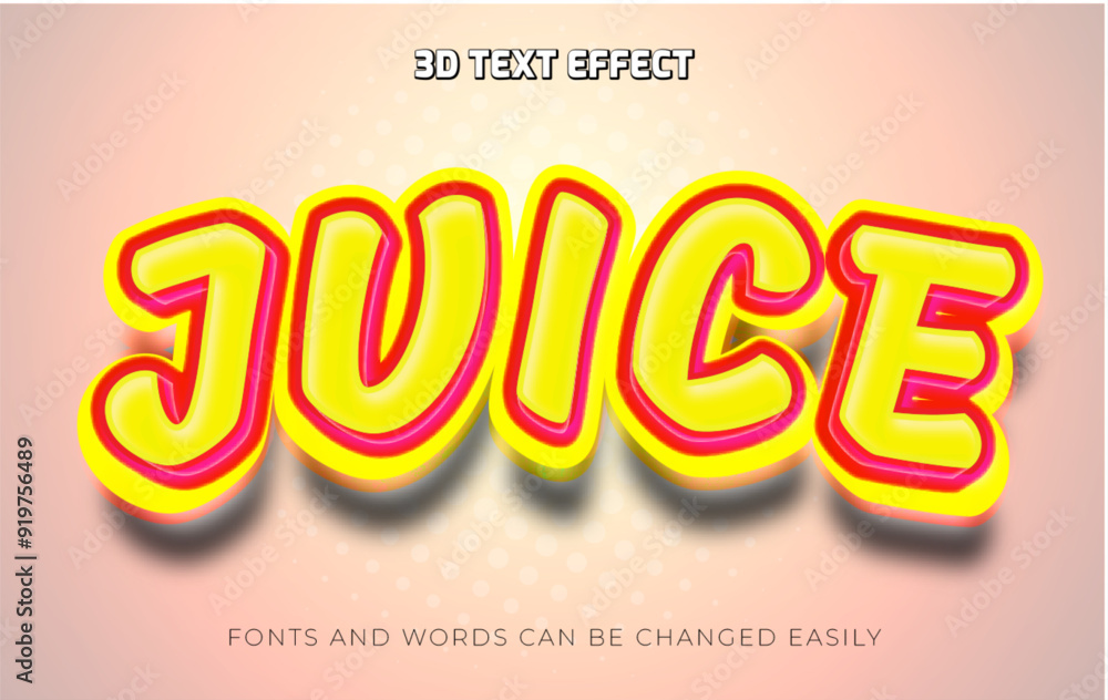 Juice 3d editable text effect style Juice 3d editable text effect style