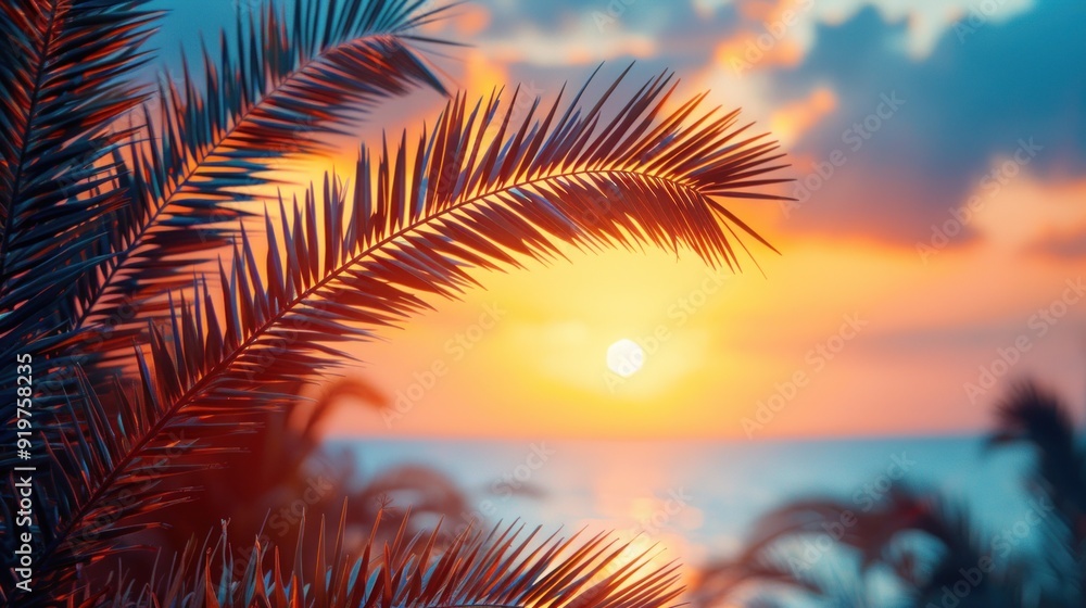 Sunset Palm Tree Silhouette Sunset Palm Tree Silhouette