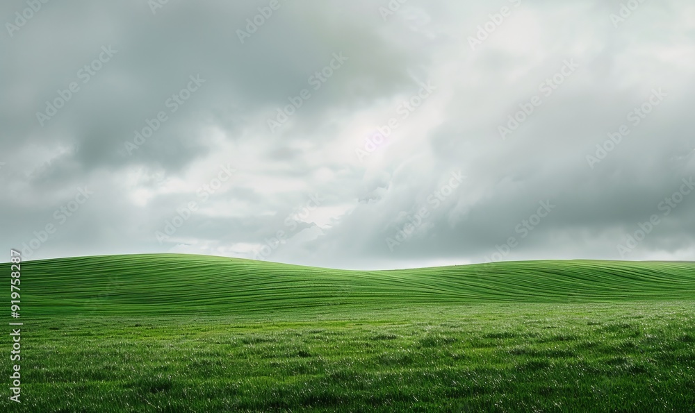 Serene green field under sky Serene green field under sky