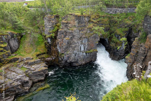 Abisko river canyon in Abisko National Park, Sweden photo