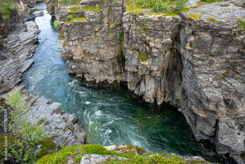 Abisko river canyon in Abisko National Park, Sweden photo