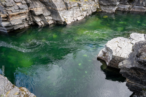 Abisko river canyon in Abisko National Park, Sweden photo