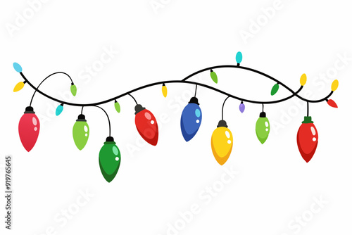 Christmas light, Colorful string fairy light, Holiday festive xmas decoration