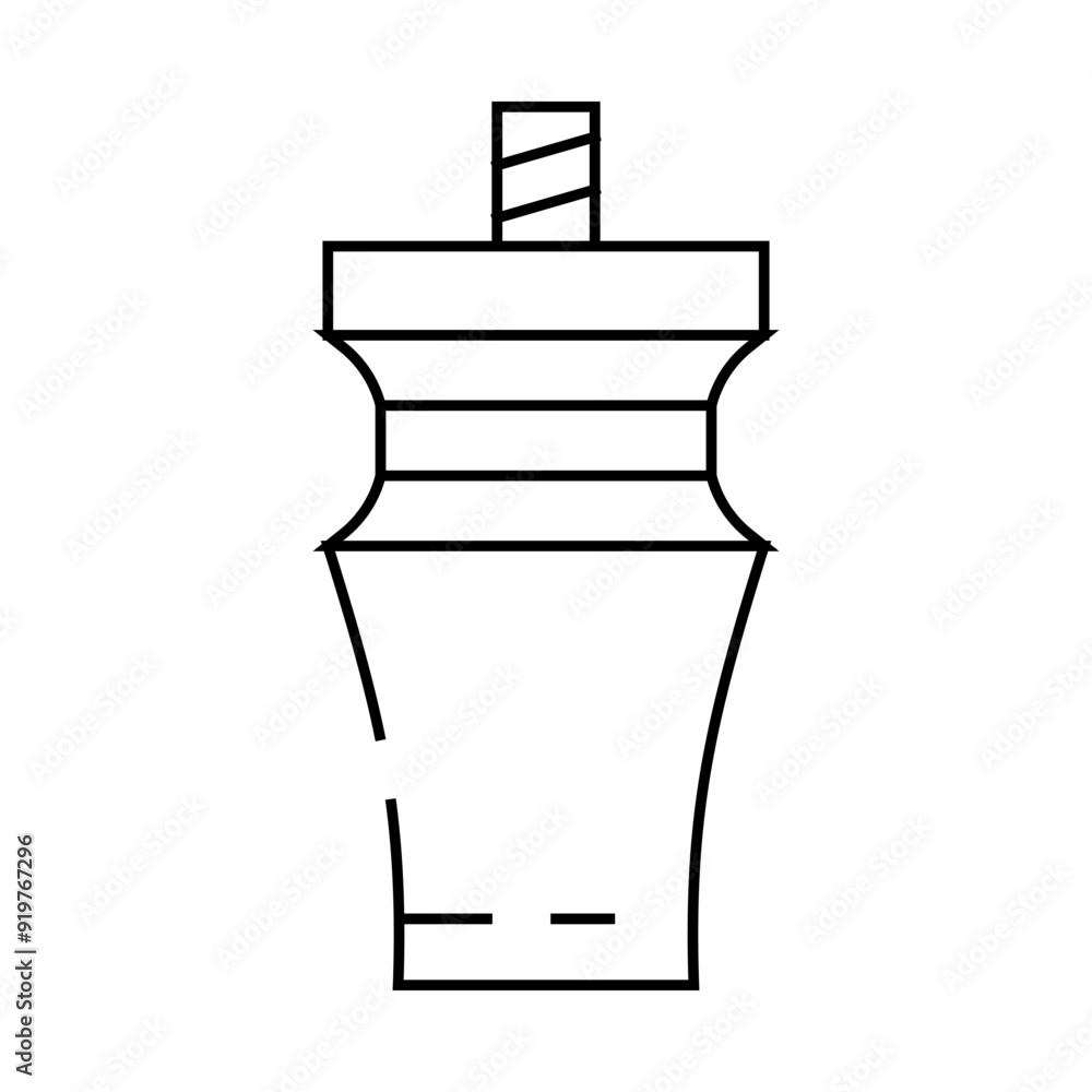 furniture leg hardware fitting line icon vector. furniture leg hardware fitting sign. isolated contour symbol black illustration furniture leg hardware fitting line icon vector. furniture leg hardware fitting sign. isolated contour symbol black illustration