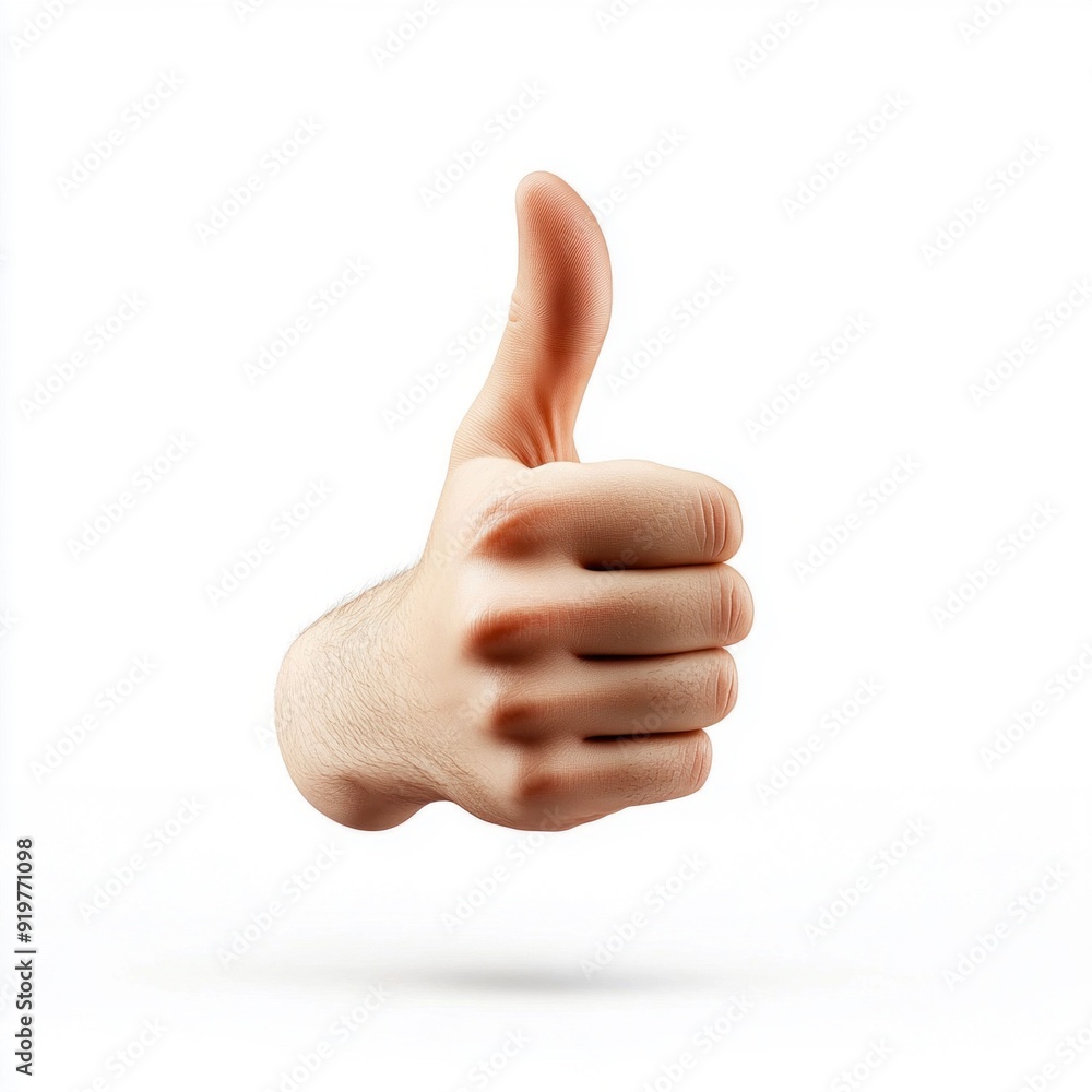 Thumbs Up Gesture Isolated on White Background Thumbs Up Gesture Isolated on White Background