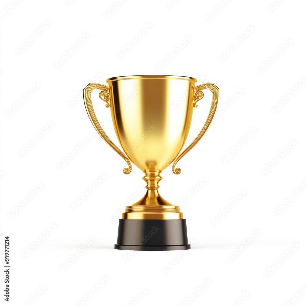 Golden Trophy Cup Isolated on White Background Golden Trophy Cup Isolated on White Background
