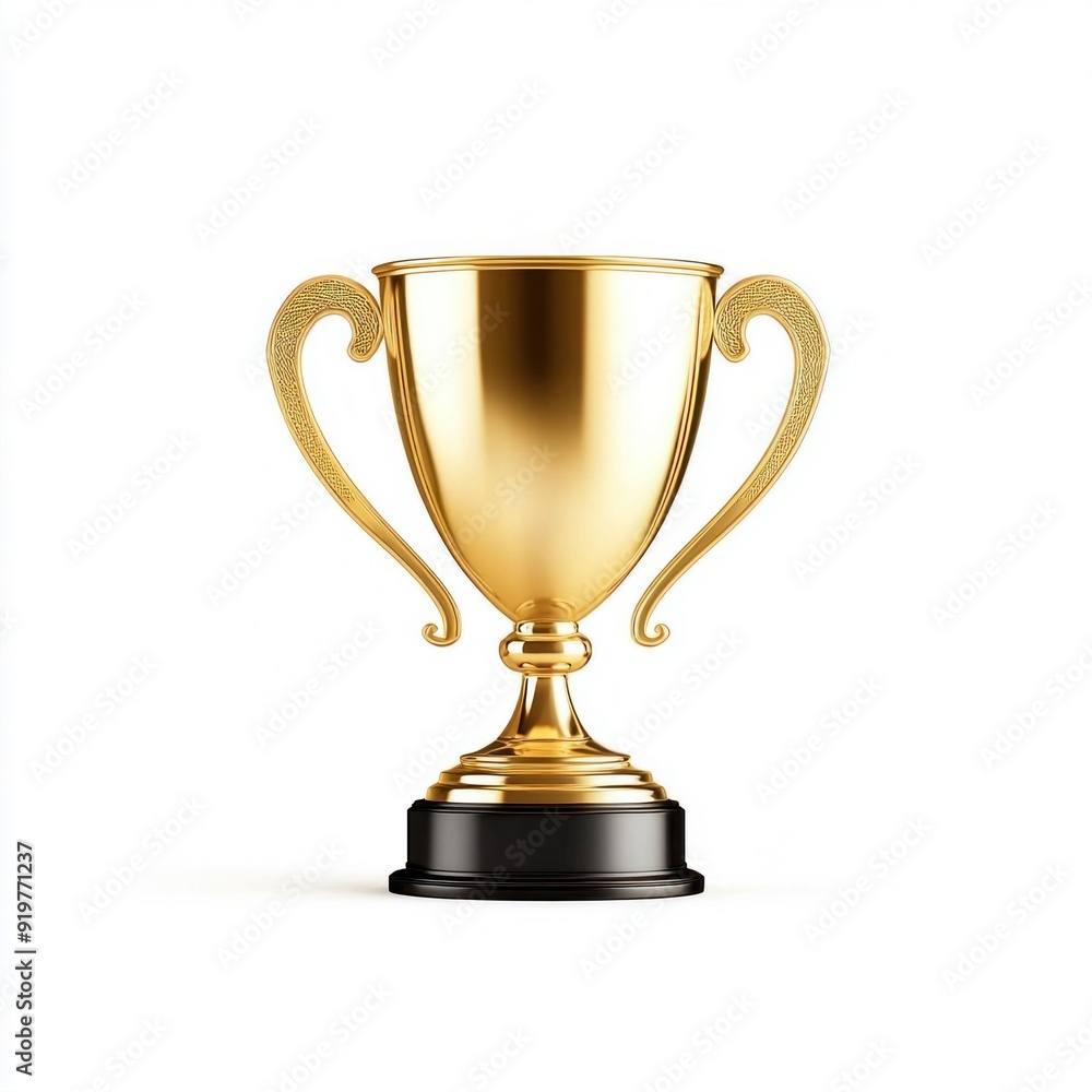 Golden Trophy Cup Isolated on White Background Golden Trophy Cup Isolated on White Background