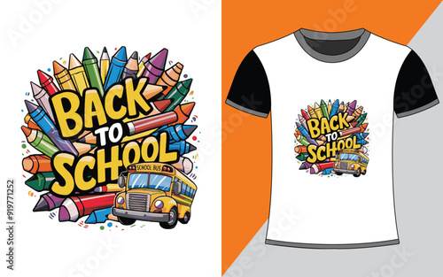 Back To School T-Shirt Design.