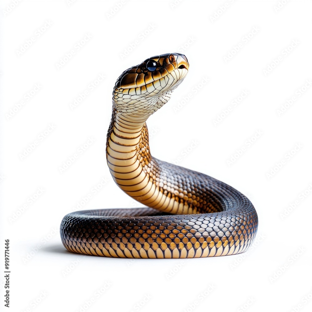 Fototapeta premium Cobra Snake in Striking Pose