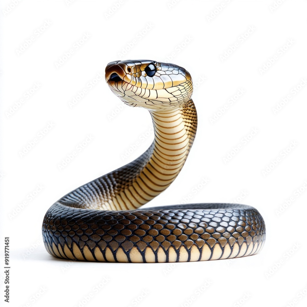 Fototapeta premium Cobra Snake in Striking Pose