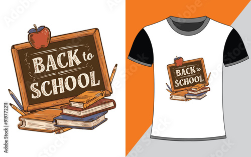 Back To School T-Shirt Design.