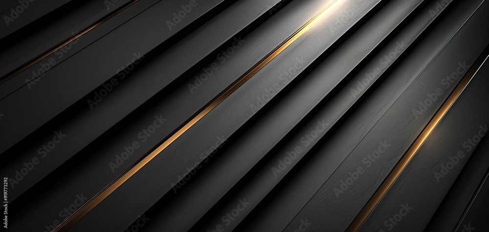 Obraz premium Abstract diagonal black and gold lines.