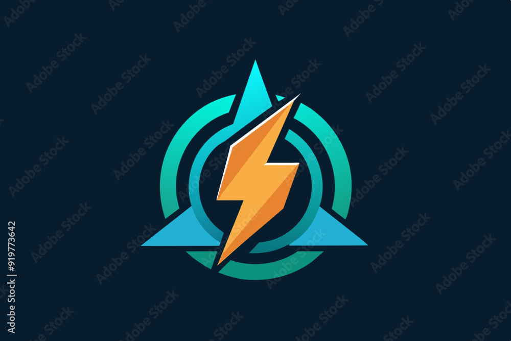 Fototapeta premium Vector design of a crypto energy logo on white background 