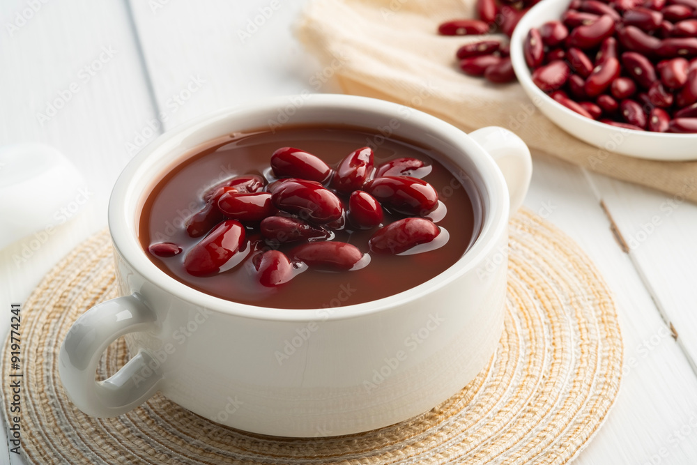 Red Beans Sweet Soup.Boiled bean in Syrup (Thai Dessert) Red Beans Sweet Soup.Boiled bean in Syrup (Thai Dessert)