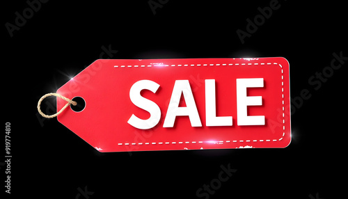 sale tag isolated with white highlights, png photo