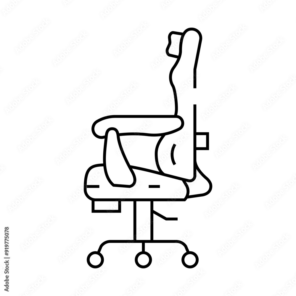 chair gaming pc line icon vector. chair gaming pc sign. isolated contour symbol black illustration chair gaming pc line icon vector. chair gaming pc sign. isolated contour symbol black illustration