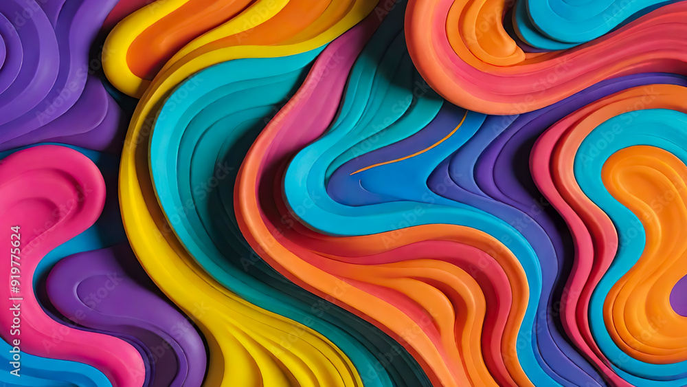 Fototapeta premium abstract colorful wave background