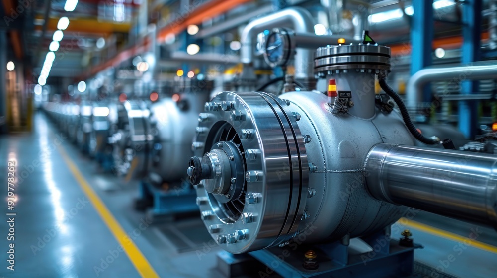 Fototapeta premium Industrial Machinery in a Factory