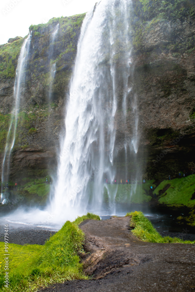 Seljalandsfoss waterfall in summer in Iceland Seljalandsfoss waterfall in summer in Iceland