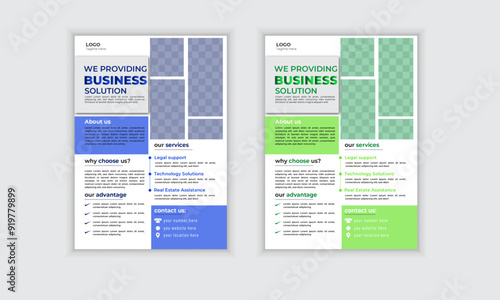 mondern and creative business flyer template design
