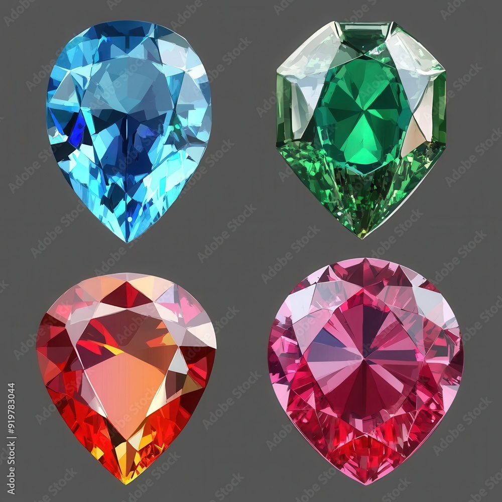 Fototapeta premium set of gemstones