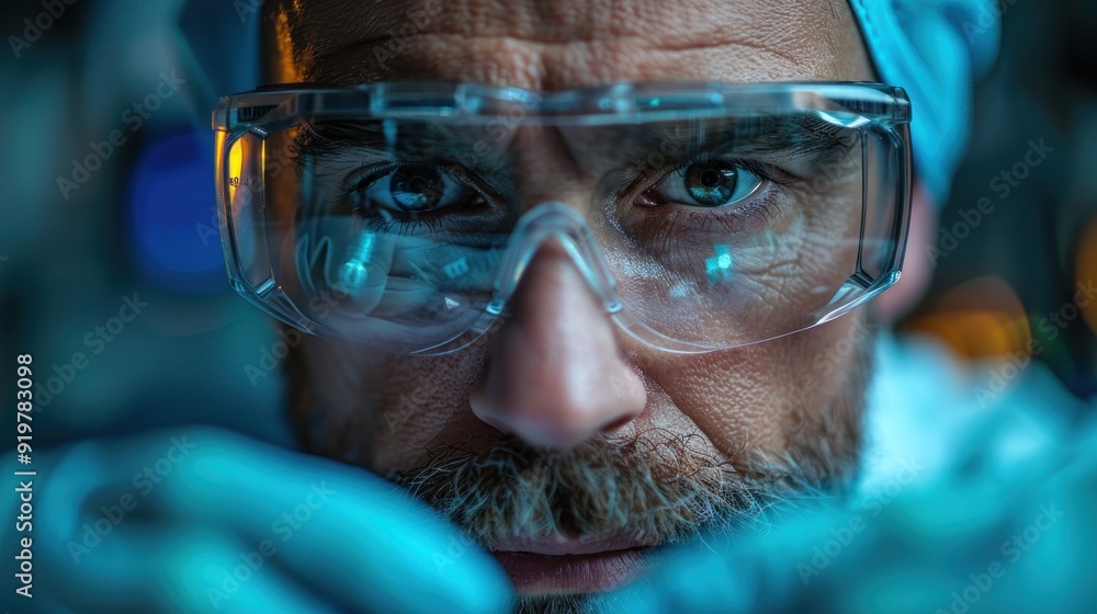Focused Scientist in a Laboratory Focused Scientist in a Laboratory