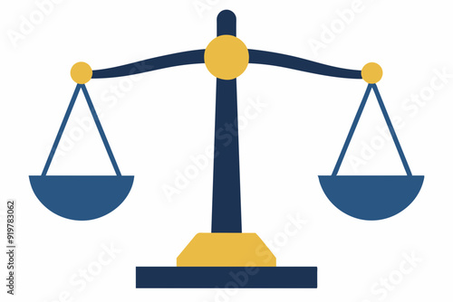 Vector design of balance scales on white background 