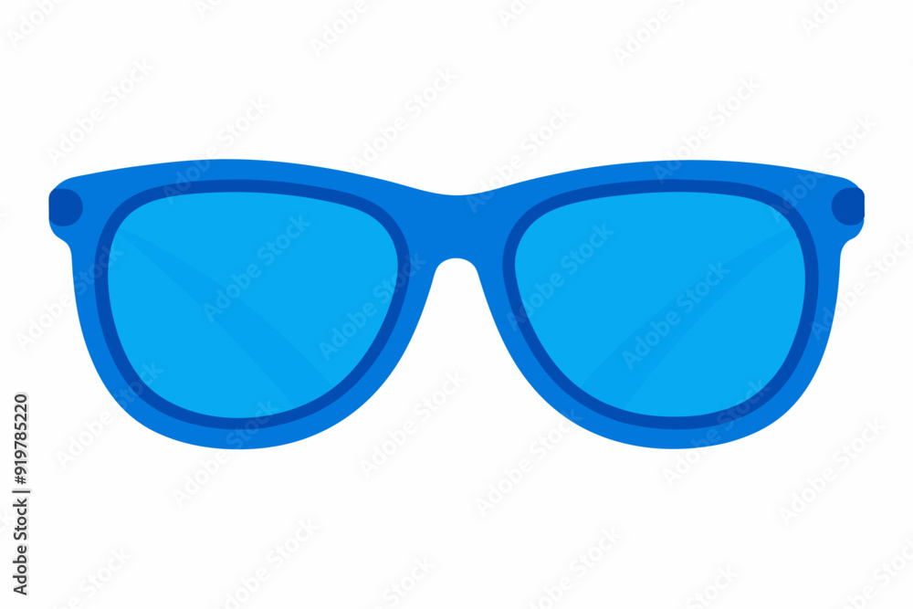 Vector design of blue sunglasses on white background'' Vector design of blue sunglasses on white background''