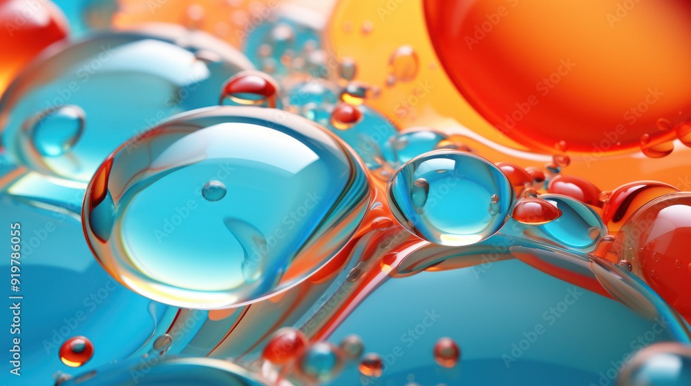 Vibrant and colorful set of spheres. Bubble-like material, reflecting light and displaying refracted colors. Bubbles background. Vibrant and colorful set of spheres. Bubble-like material, reflecting light and displaying refracted colors. Bubbles background.