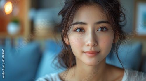 Close-up Portrait of a Beautiful Young Woman