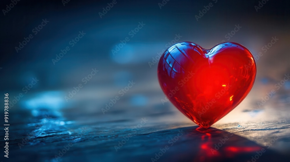 A glowing red heart with throbbing pulses A glowing red heart with throbbing pulses