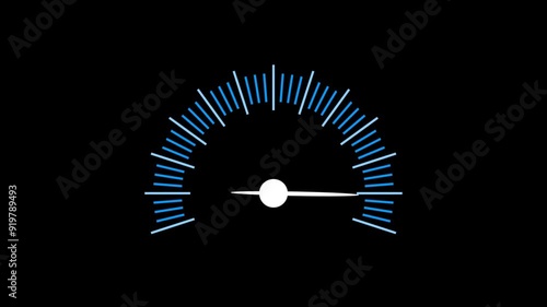 speedometer animation with smooth needle movement and glowing effects perfect for racing themes, vehicle dashboards, performance measurement and highspeed motion visuals
