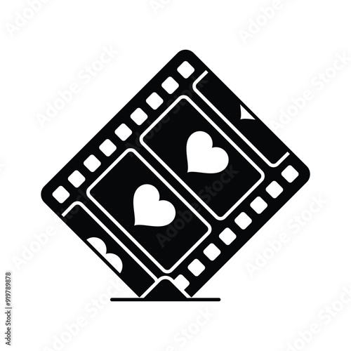 Classic film strip icon, suitable for cinema, movies, or photography