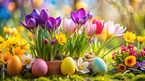 Easter, Spring flowers.