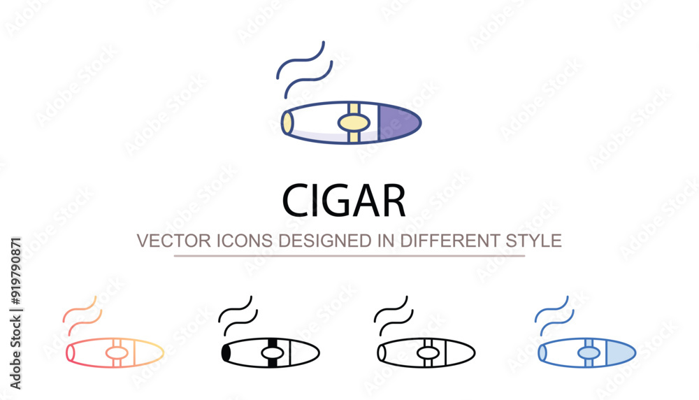 Cigar icon design with white background stock illustration Cigar icon design with white background stock illustration
