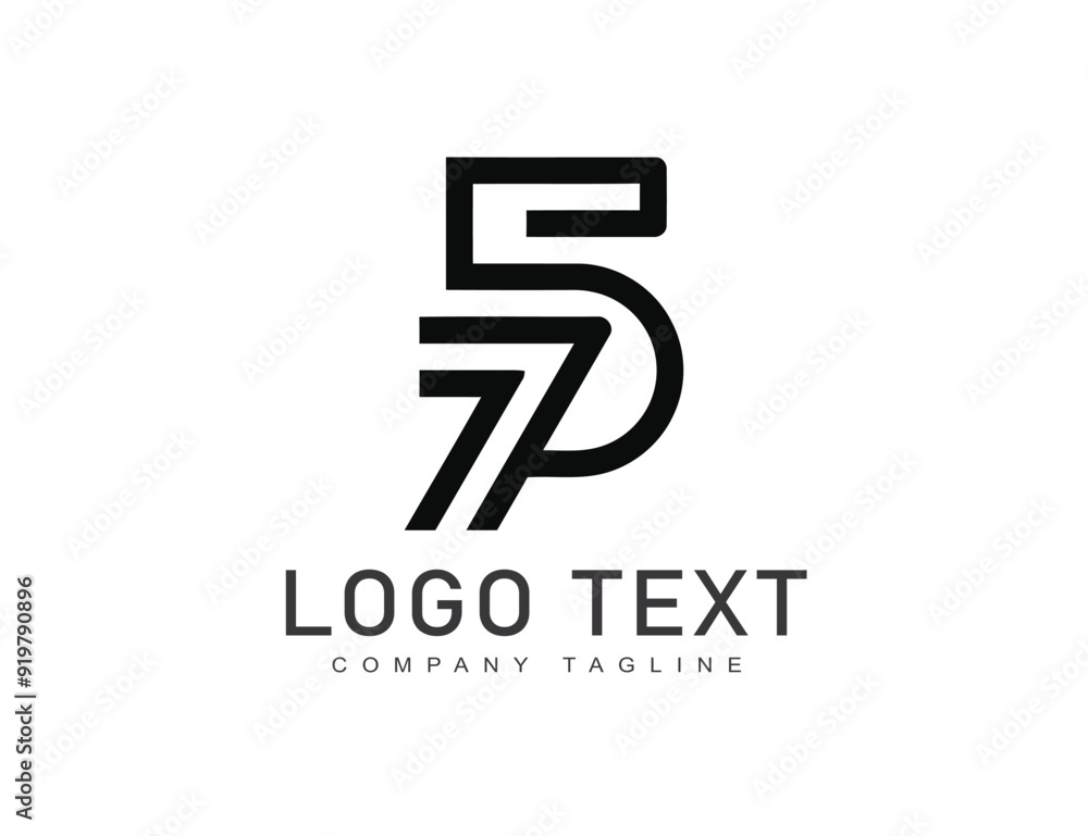 7 5 initial logo sign design 7 5 initial logo sign design
