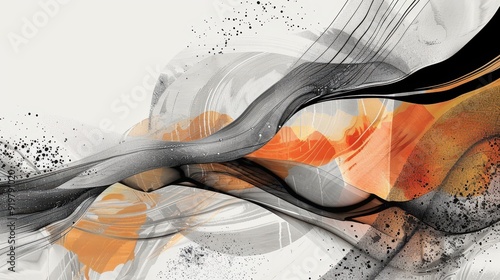 Abstract Art with Vibrant Colors and Dynamic Shapes
