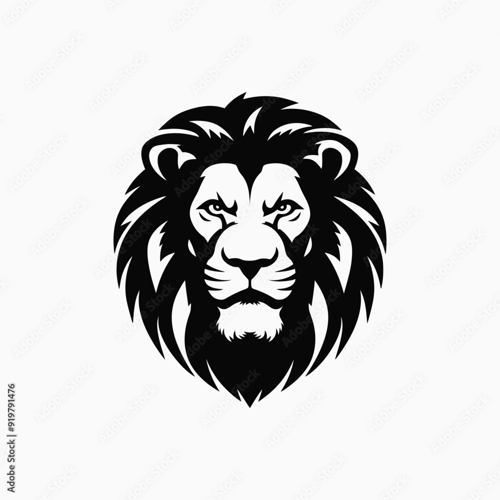 Lion face logo animal vector template illustration Lion face logo animal vector template illustration