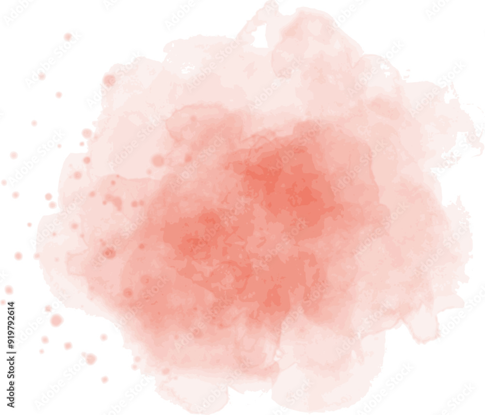 Fototapeta premium Red, vermilion, Colorful watercolor splashes. Abstract background vector.Illustration for prints, wall art, cover and invitation cards, logo