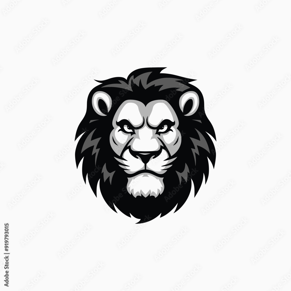 Lion face logo animal vector template illustration Lion face logo animal vector template illustration