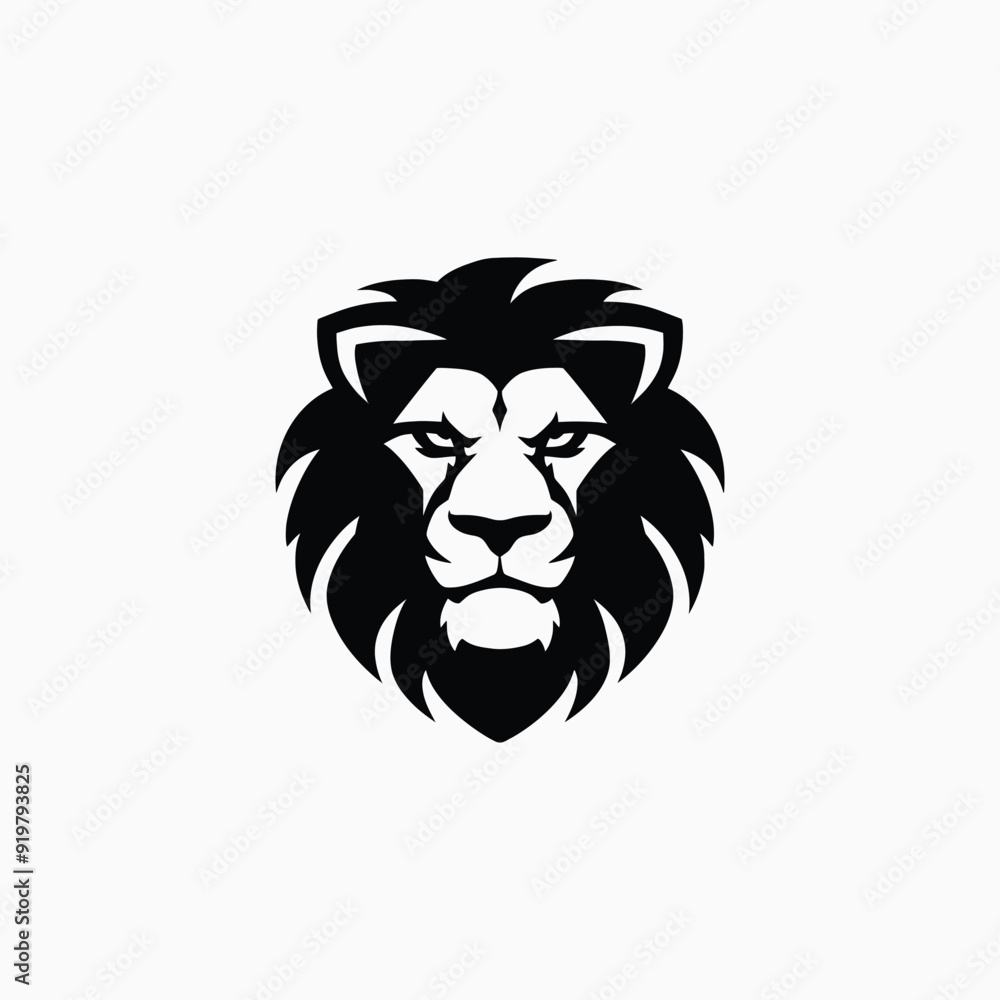 Lion face logo animal vector template illustration Lion face logo animal vector template illustration