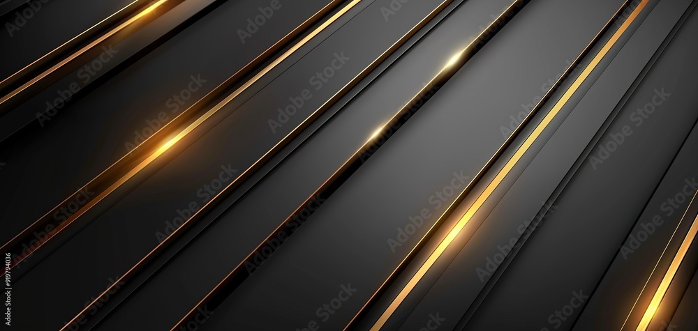 Abstract black and gold diagonal stripes background. Abstract black and gold diagonal stripes background.