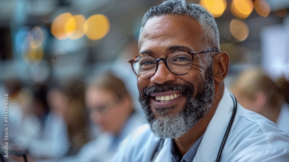 Smiling Doctor in a White Coat Smiling Doctor in a White Coat
